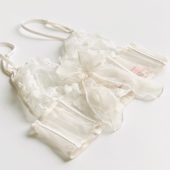 SMALL Victoria’s Secret white floral bralette - Picture 4 of 7